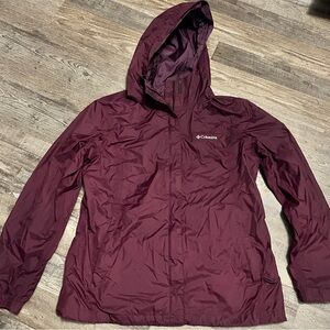 Columbia Women's Size L Rain Jacket/ Windbreaker Nylon Lightweight